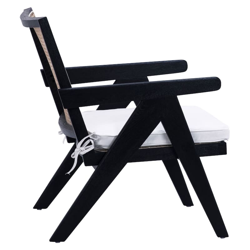 Arnald Cotton Upholstered Occasional Chair, Black/Natural