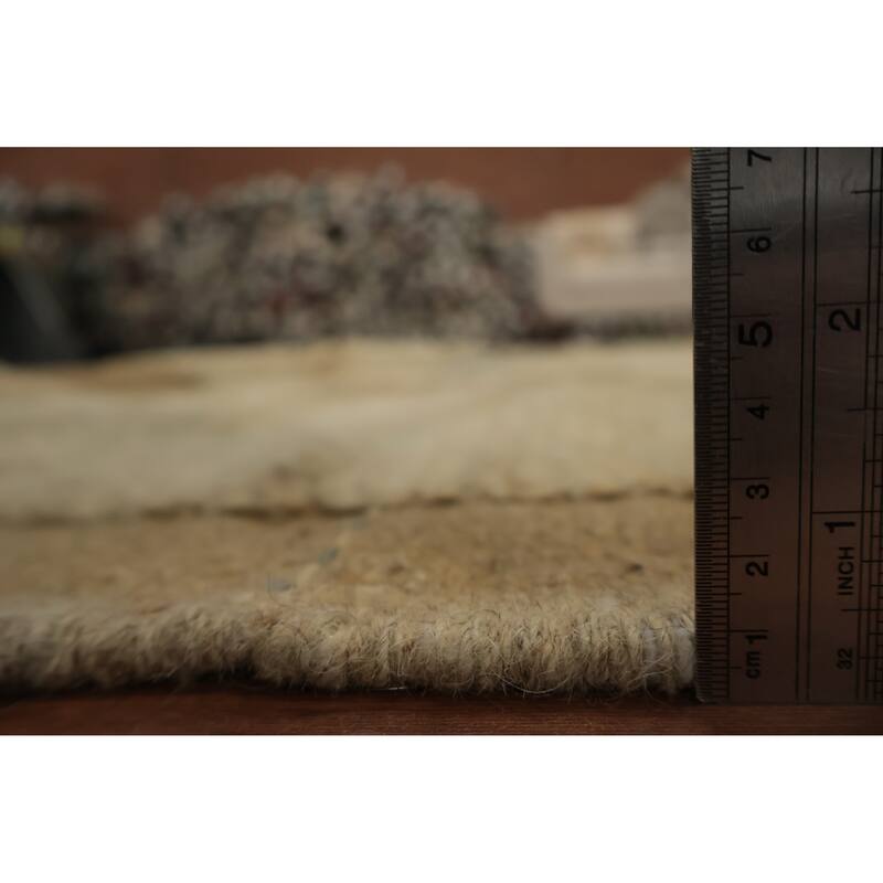 Hand Knotted Oriental 100% Wool Carpet Modern Geometric Beige & Ivories Moroccan Area Rug - 13' 10'' X 10' 2''