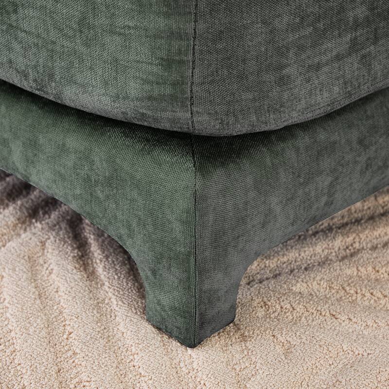 GDFStudio- Braythorne Chenille Two-Seater Sofa With 1 Ottoman