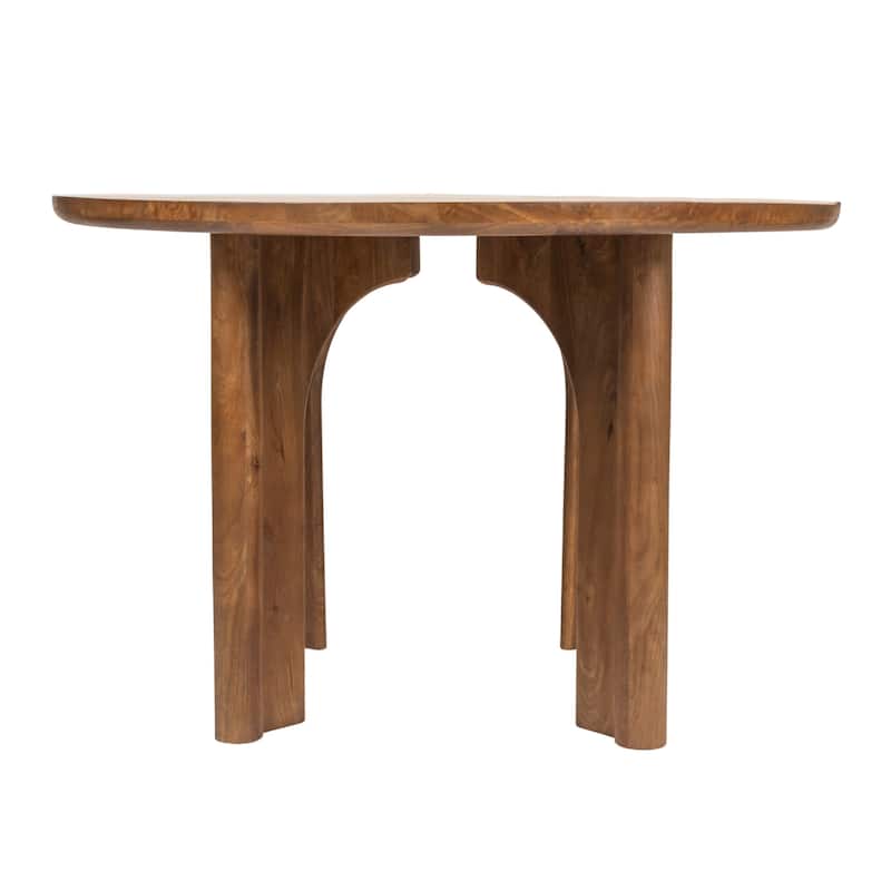 Mango Wood Dining Table with Arched Base