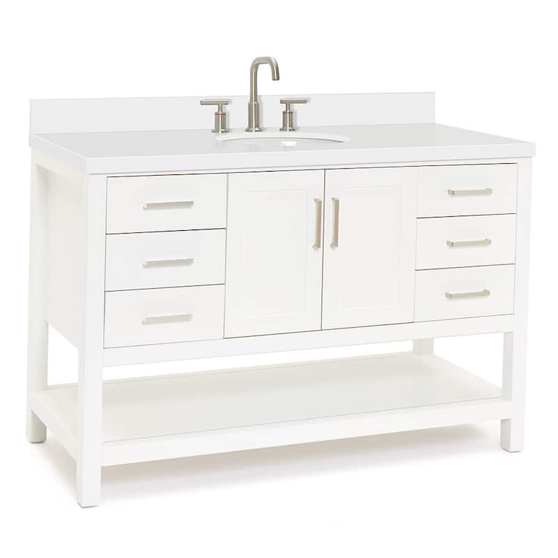 Ariel S055SWQOVO Magnolia 55" Free Standing Single Basin Vanity Set