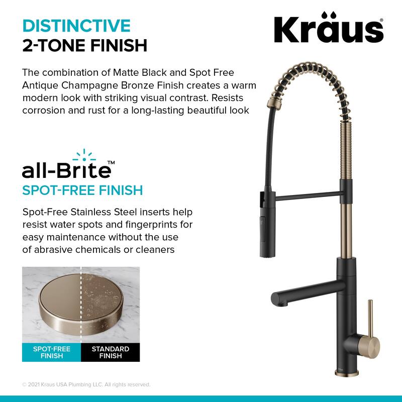 Kraus Artec 2-Function Commercial Pulldown Pot Filler Kitchen Faucet
