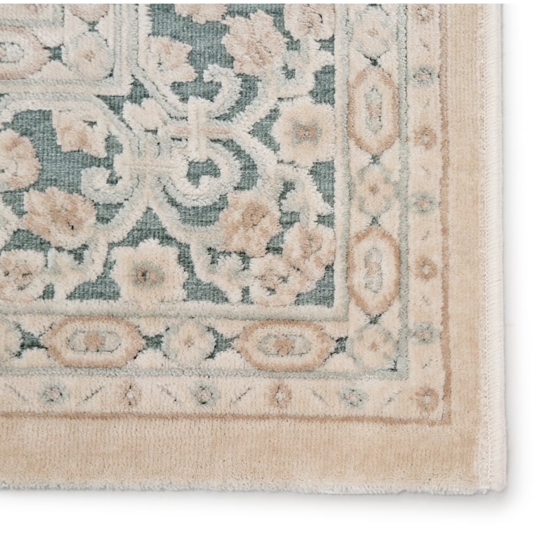 The Curated Nomad Blueberry Butte Damask Area Rug
