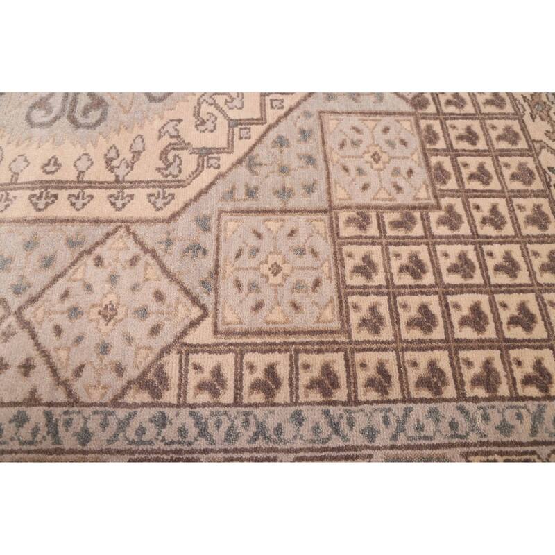 ECARPETGALLERY Hand-knotted Mamluk Light Grey Wool Rug - 6'0 x 8'9