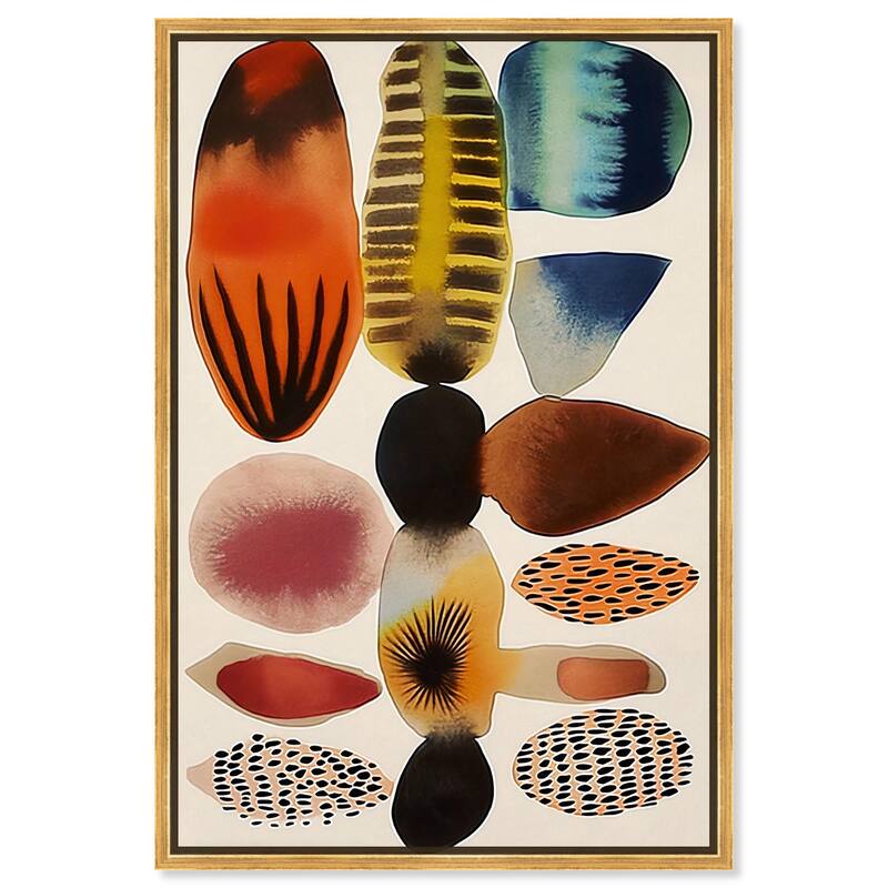 Assembled Pieces I Canvas by Art Remedy - 20" x 30" - Gold