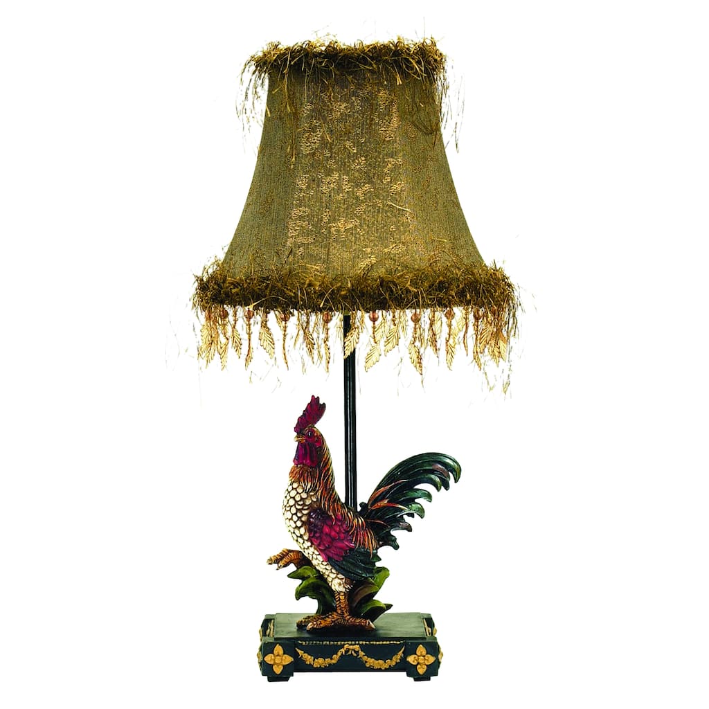 Atlas Lighting Petite Rooster 19'' High 1-Light Table Lamp - Multicolor - 19 inch High