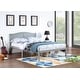 preview thumbnail 1 of 6, Full Bed Frame Slat Platform Bed with Headboard - Grey Grey - Full