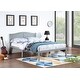 preview thumbnail 3 of 6, Full Platform Bed Simple Wood Bed Frame with Headboard Slat Support Bedroom Kids Bed Platform Bed Frame - Grey