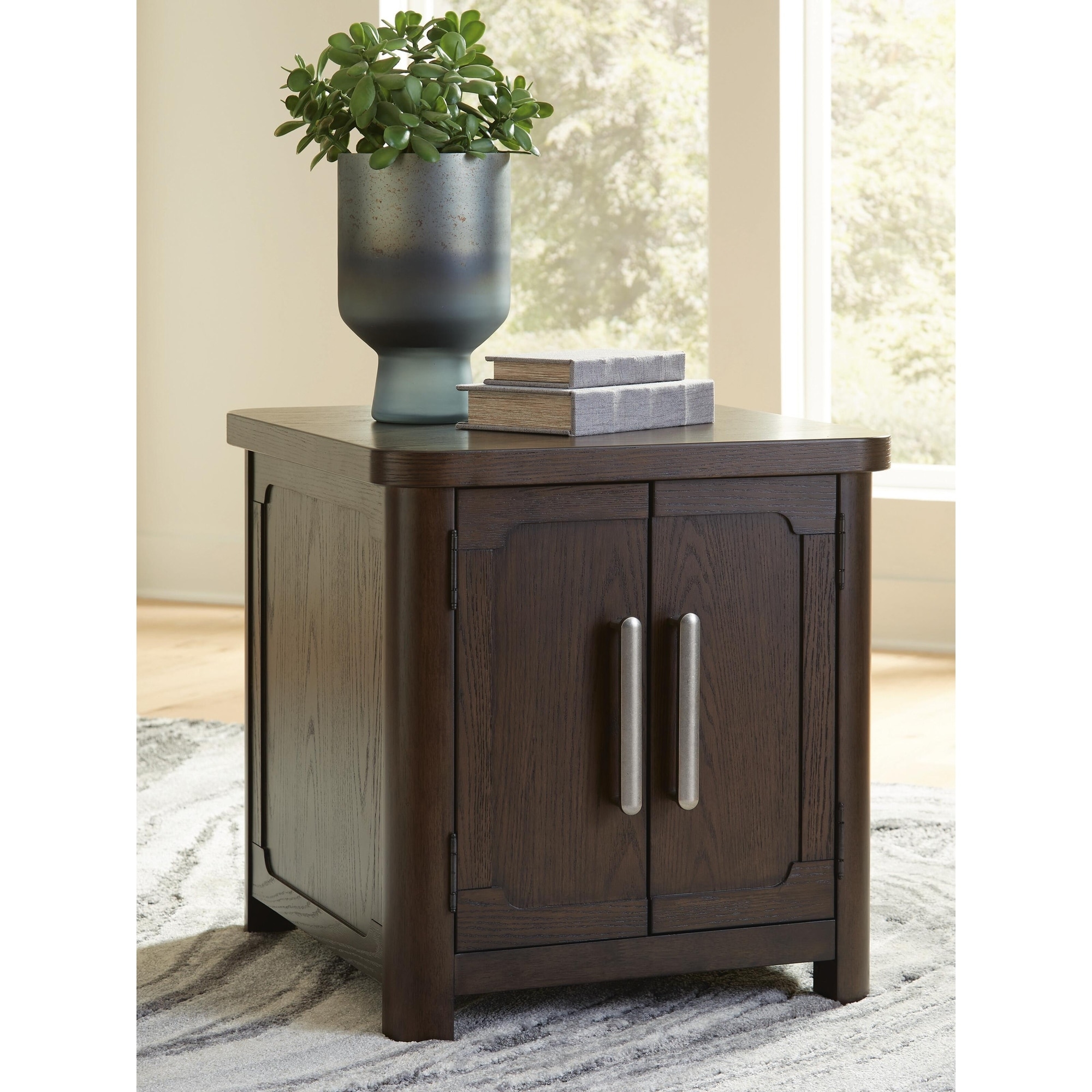 Signature Design by Ashley Breckington Dark Brown End Table - 24" W x 26" D x 25" H