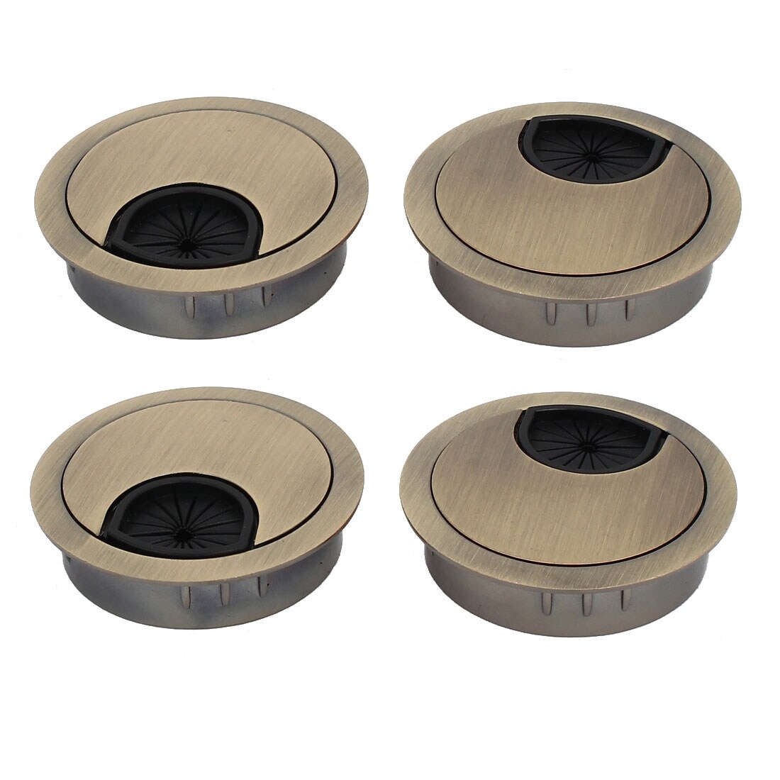 Shop Computer Desk Zinc Alloy Grommet Wire Cable Hole Cover Bronze