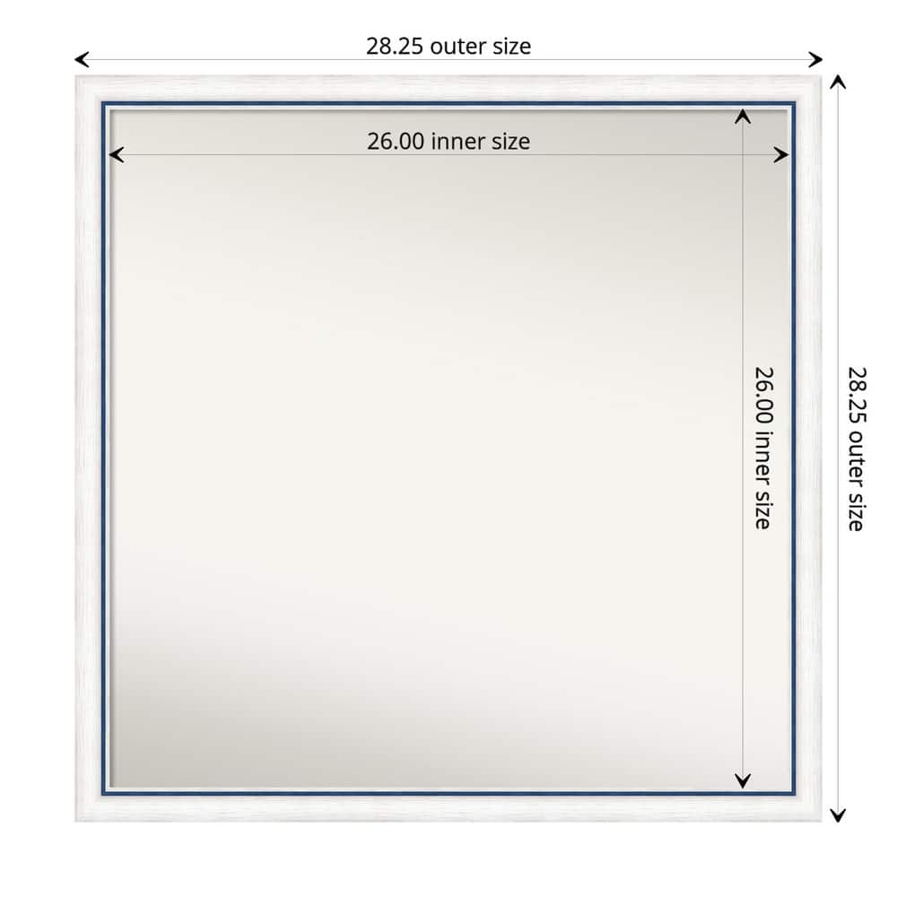 Morgan Non-Beveled Wood Framed Bathroom Vanity Wall Mirror