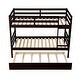preview thumbnail 6 of 7, Tiwn Size Sturdy Pinewood Safety Design Bunk Bed with Twin Trundle