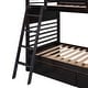 preview thumbnail 16 of 18, Minimalist Design Twin over Twin Wood Bunk Bed with Two Drawers