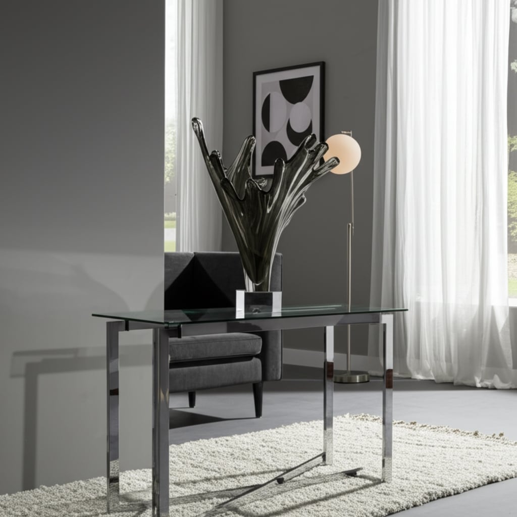 Glass Sculpture Artistic Agua Splash Elegant Decorations Living