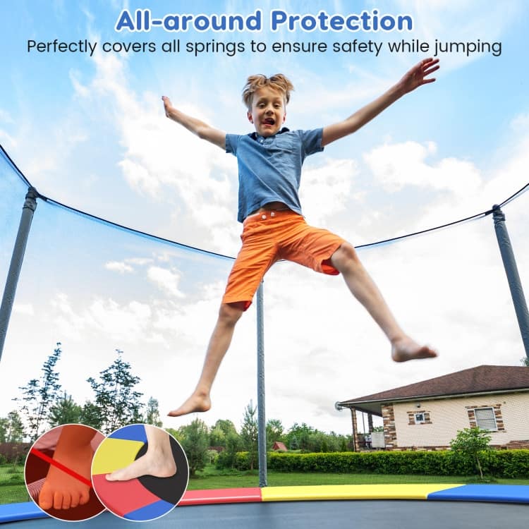 Multicolor PVC Foam Trampoline Safety Pad with Elastic Straps - Multi Color