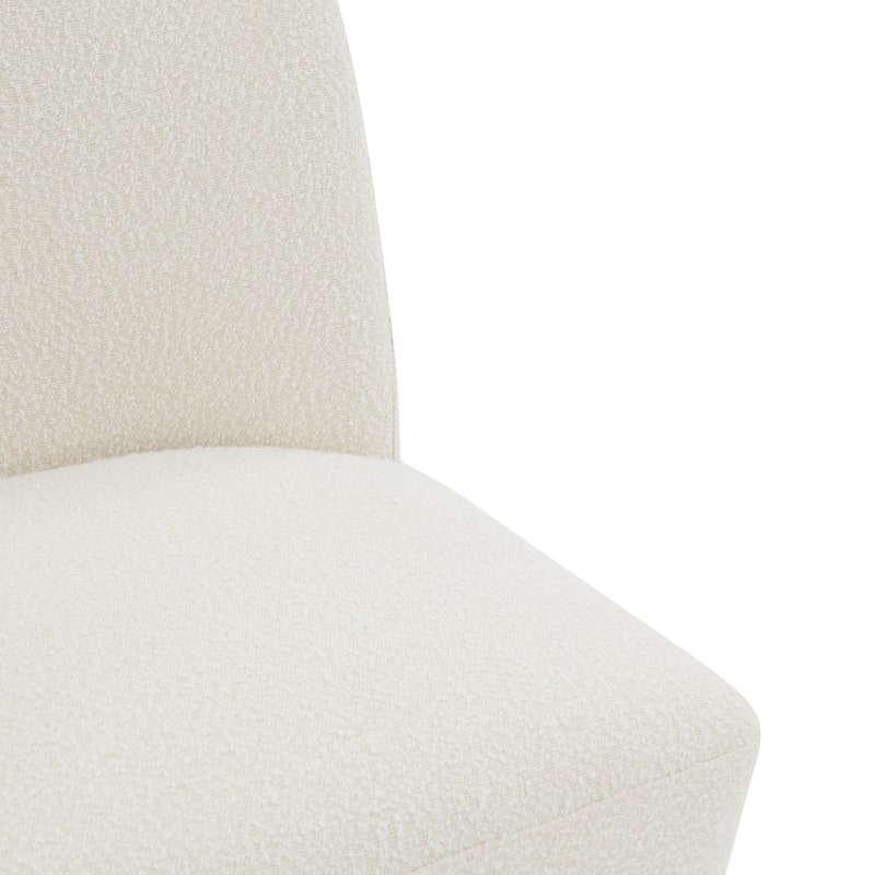 SAFAVIEH Couture Branquinha Ivory/Black Boucle Accent Chair - 29"W x 30"D x 30"H