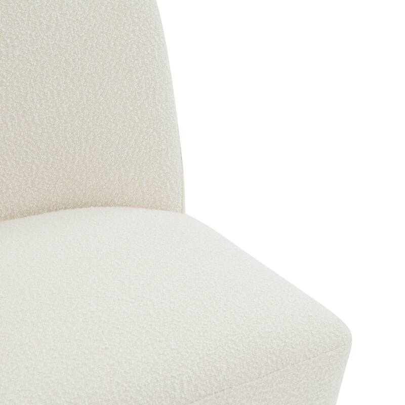 SAFAVIEH Couture Collection Nessa Ivory/Black Boucle Accent Chair - 29" W x 30" D x 30" H
