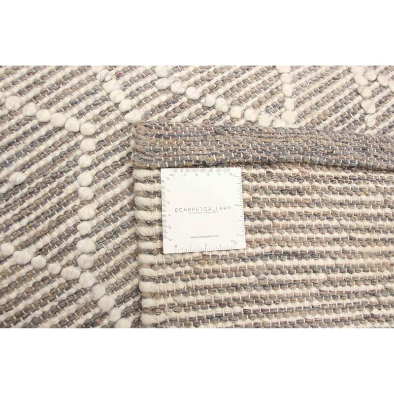 ECARPETGALLERY Braid weave Sienna Taupe Wool Rug - 6'0 x 9'3