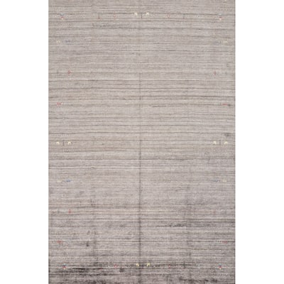 Hand Knotted Oriental Viscose Silk Carpet Tribal Animal Pictorial Greys & Charcoal Gabbeh Area Rug - 12' 0'' X 8' 11''
