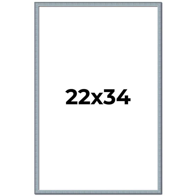 22x34 Frame Rustic Sky Blue Solid Wood Picture Frame | 0.75 Inch