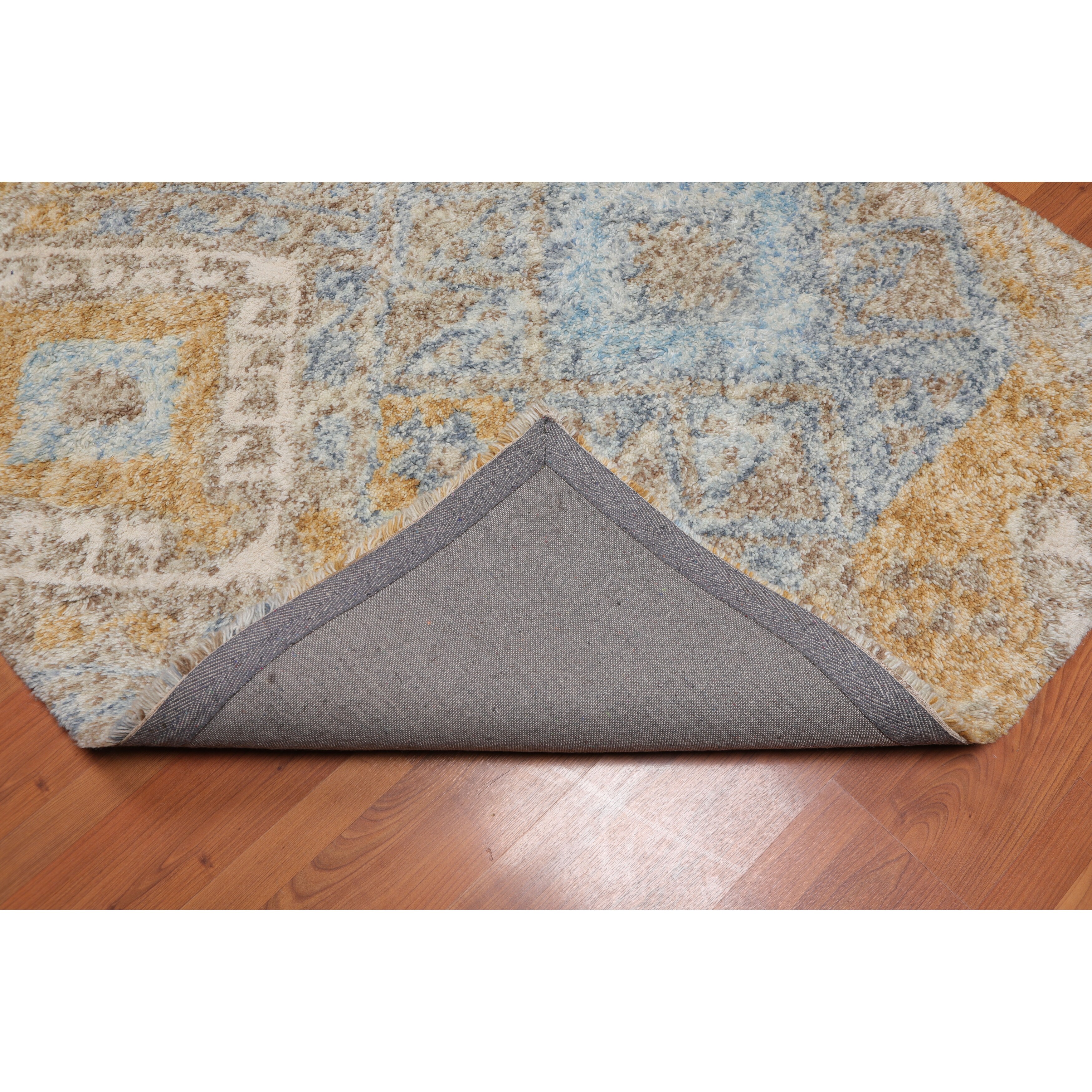 Shop 4 9x6 7 Hand Tufted Wool Shag Contemporary Oriental Area Rug Beige Blue Color 4 9 X 6 7 4 9 X 6 7 On Sale Overstock 31310693