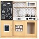 preview thumbnail 1 of 5, Pretend Play Kitchen Wooden Toy Set for Kids with 11 Accessories - Natural