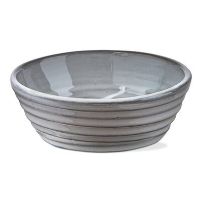 Farmhouse White Ceramic Snack Bowl - 16oz Capacity, Dishwasher Safe, 2.56" H x 5.29" Dia, Perfect for Everyday Use
