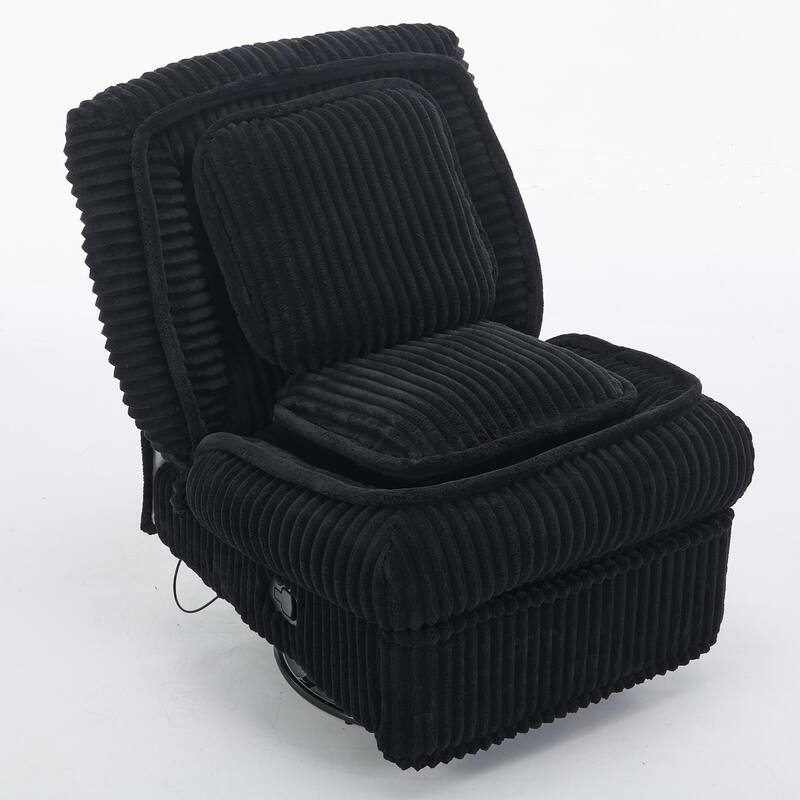 360° Swivel Rocking Single Sofa,Recliner Sofa, Manual Glider Rocking Armless Chair,Living Room Office