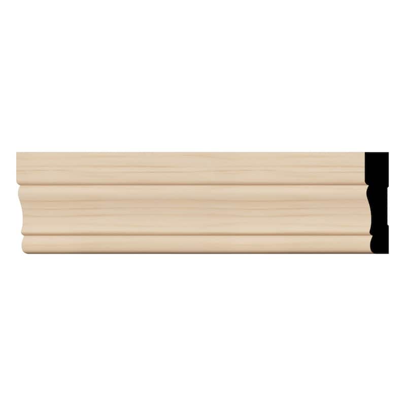 WM443: 5/8-in D x 3-1/4-in W x 96-in L Americraft Solid Hardwood Stain Grade Colonial Casing Moulding - Alder