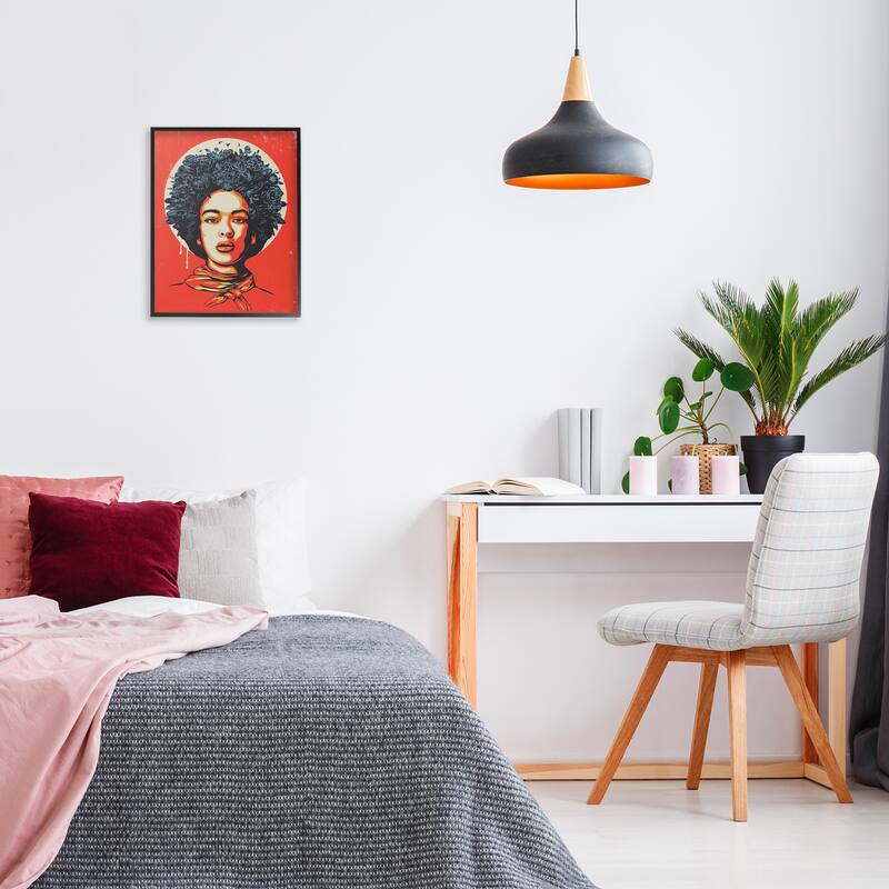 Stupell Vibrant Portrait of Woman Framed Giclee Art Design By Balazs Solti