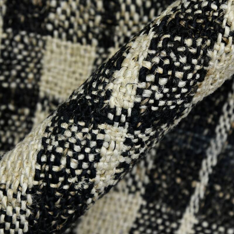 Carbon Loft Whishaw Charcoal Jute Handspun Plaid Area Rug