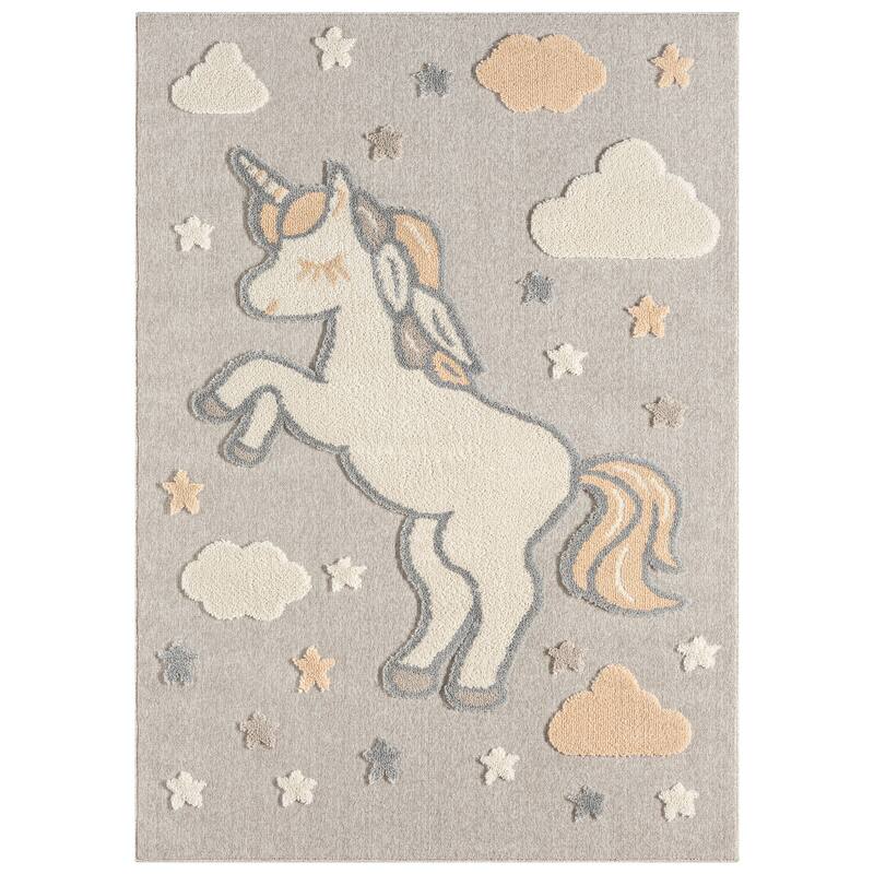 TOWN & COUNTRY PLAY Starlight Unicorn Dream Kids Area Rug - 5'2"x7'2"