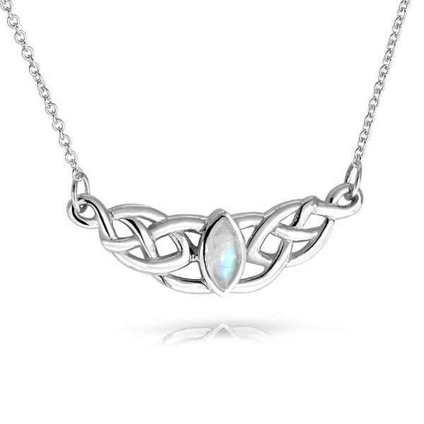 Shop Moonstone Irish Friendship Celtic Trinity Love Knot Pendant Necklace For Women 925 Sterling ...