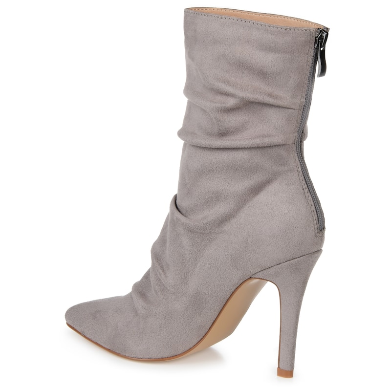 Journee Collection Women's Markie Back Heel Zip Stiletto Booties