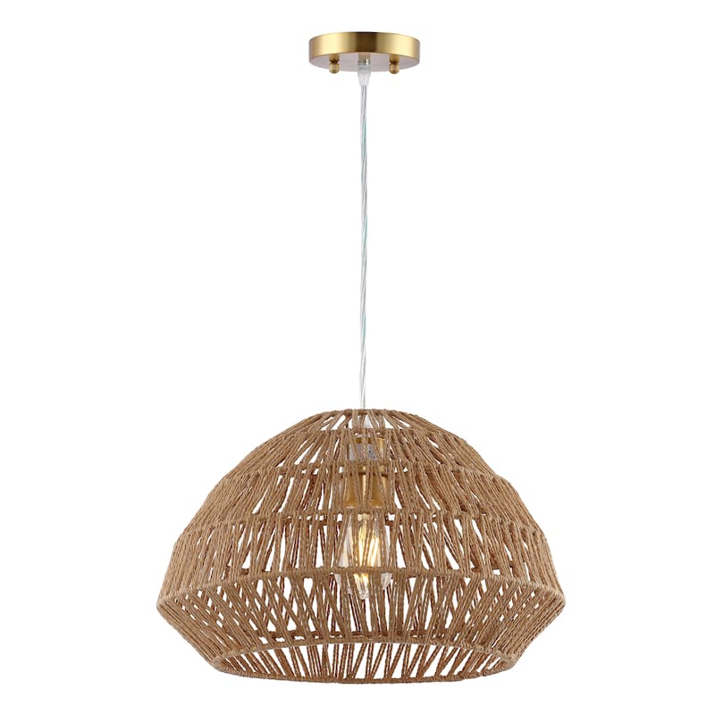 SAFAVIEH Lighting Dijana 16-inch Pendant - 16" W x 16" D x 11-191" H - Natural - 16Wx16Dx191H
