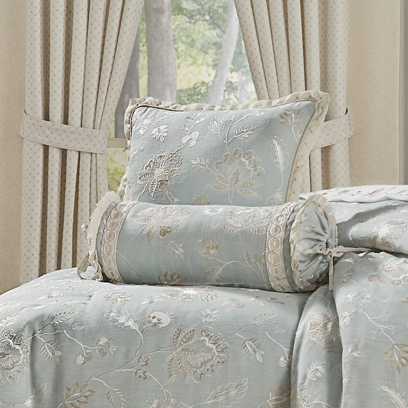 J. Queen New York Garden View 18" Decorative Throw Pillow - Accent - Polyester - Spa Blue