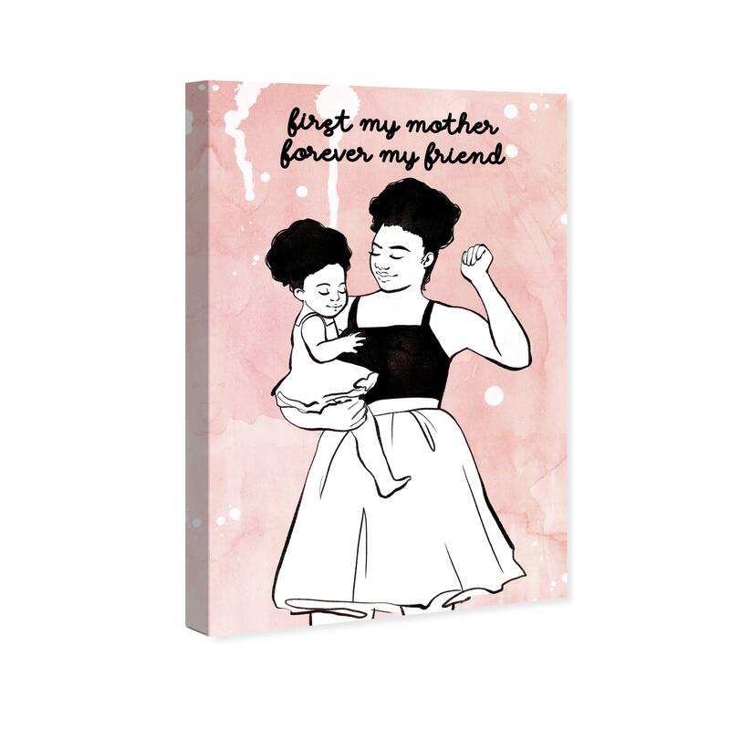 Wynwood Studio Prints Typography and Quotes Forever My Mother Pink and Wall Art Canvas Print