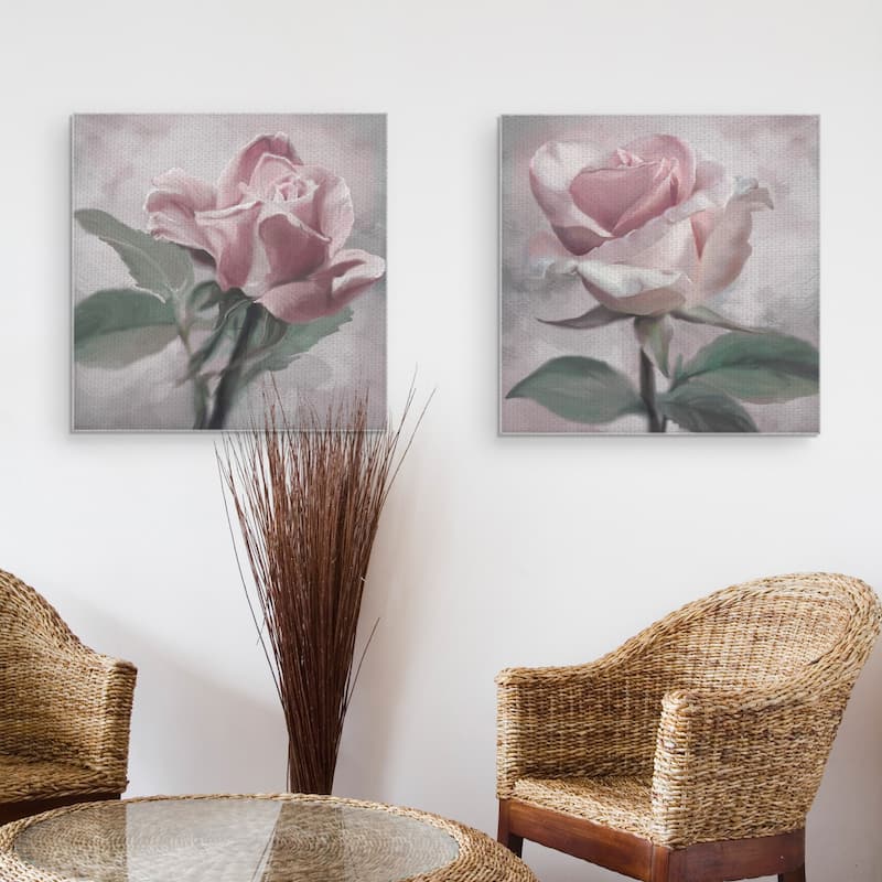 Rose Glow I, II by Studio Arts Canvas Art Prints