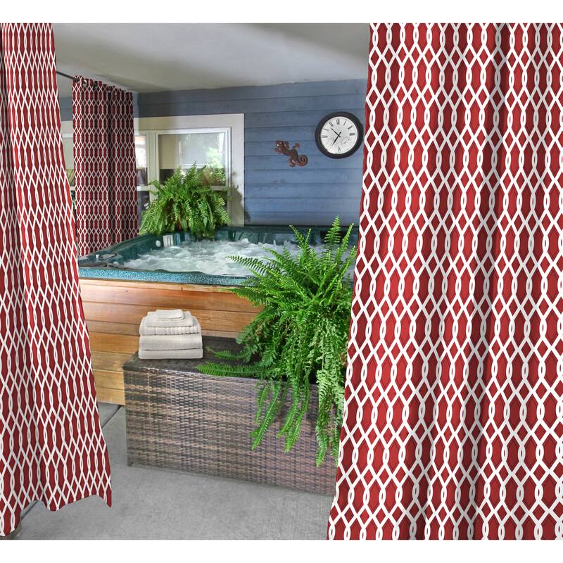 54" x 84" Solid Grommet Semi-Sheer Outdoor Curtain Panel - 54X84