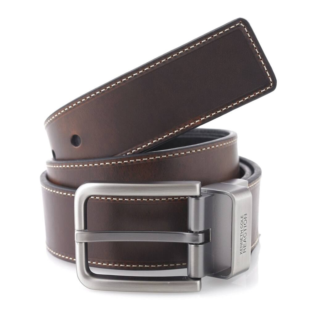 Kenneth Cole Mens Reversible Belt,, Brown, 36