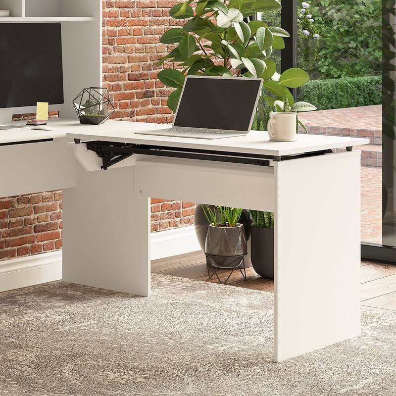 Cabot 3 Position Sit to Stand Desk Return by Bush Furniture