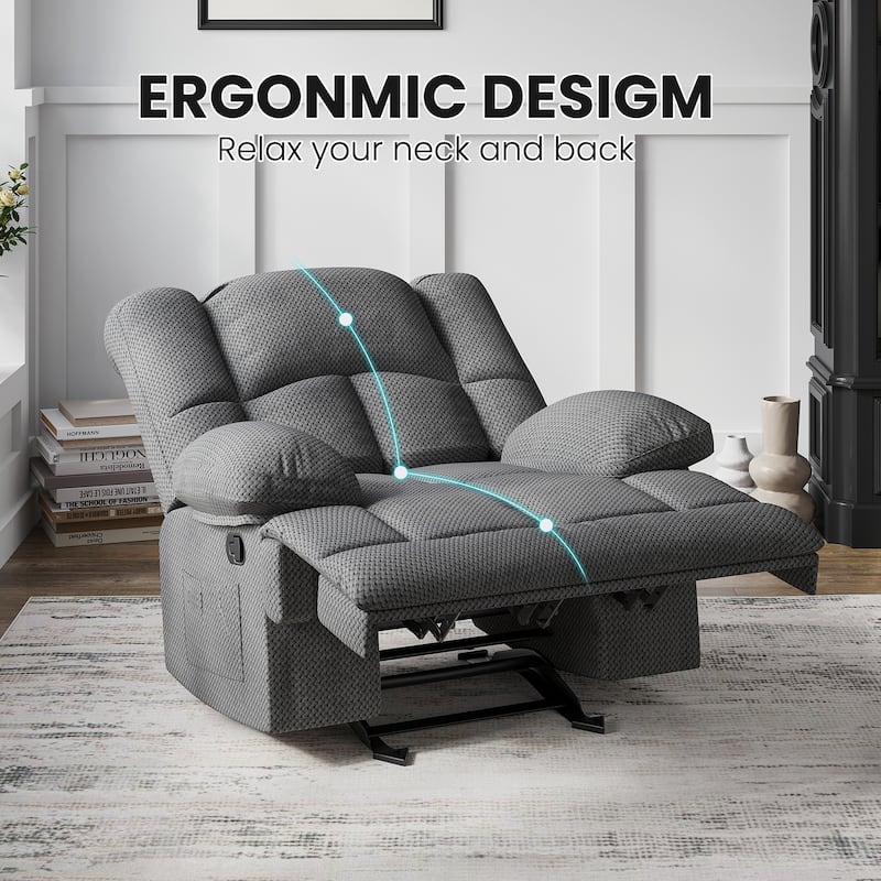 Oversized Rocking Rocker Recliner Chair for Living Room Adults
