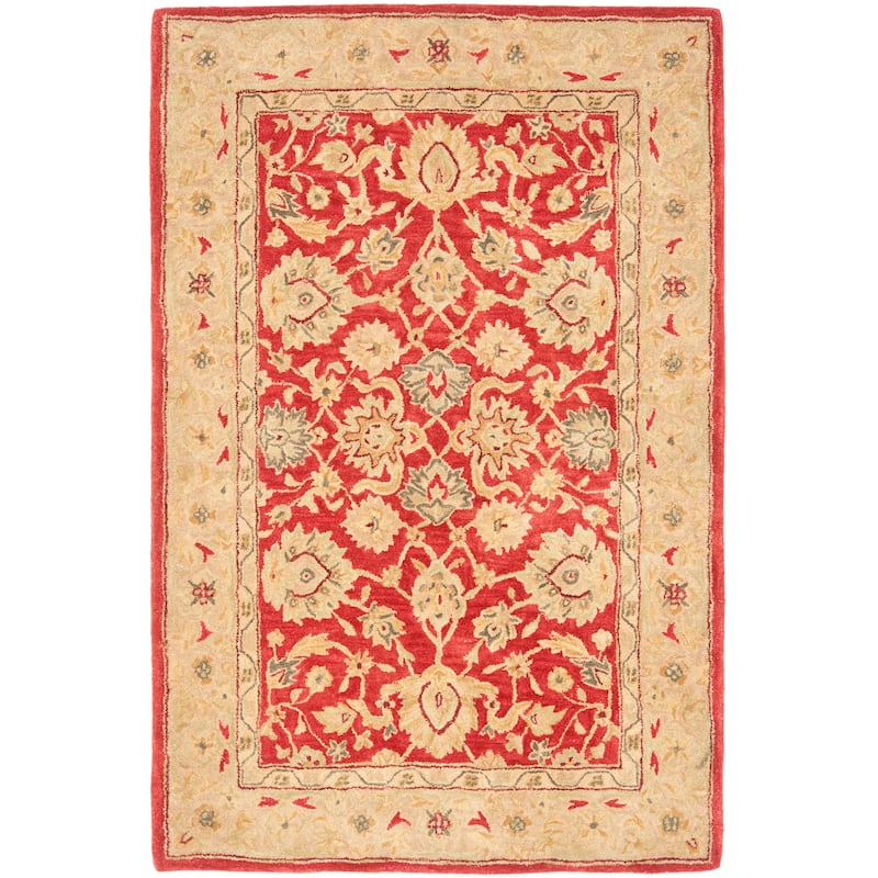 SAFAVIEH Anatolia Karanfila Traditional Oriental Hand-spun Wool Rug