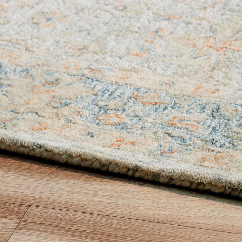 Sevita Floral Bordered Area Rug