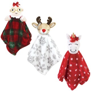 Hudson Baby Infant Girls Animal Face Security Blanket, Mrs Claus, One Size - Mrs Claus - One Size