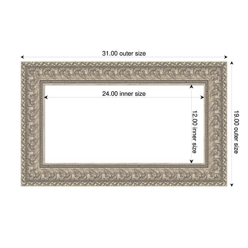 Sydney Silver Framed Dry Erase Magnetic Board - 31 x 19 in