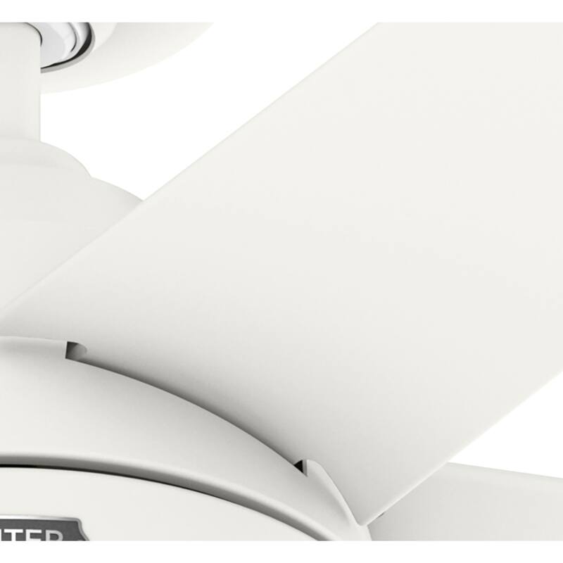 Hunter 52" Skyflow Outdoor Ceiling Fan w/ LED Light Kit, Wall Control - Coastal Modern Contemporary - WeatherMax - WET-RATED!