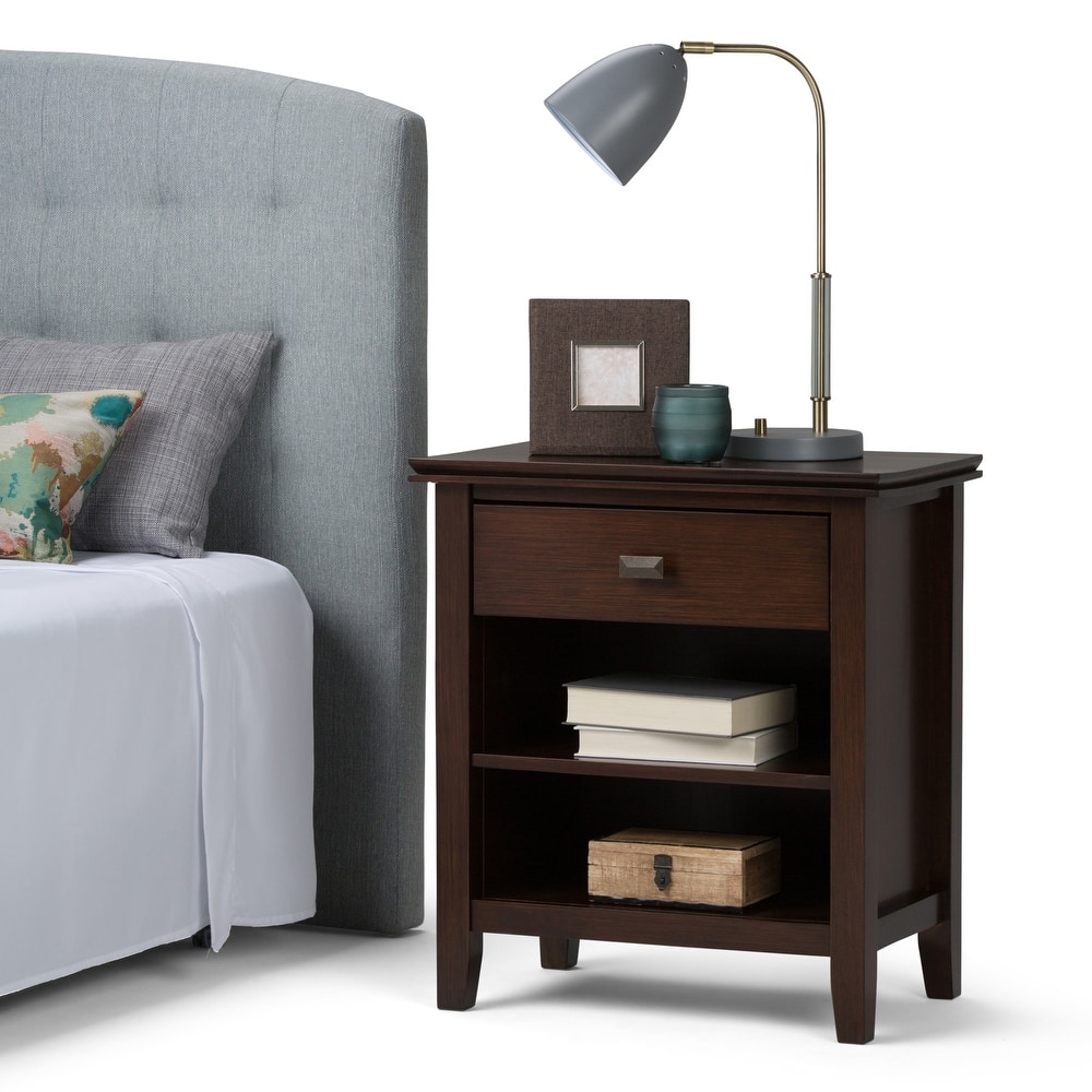 WYNDENHALL Stratford SOLID WOOD 24 inch Wide Bedside Nightstand Table