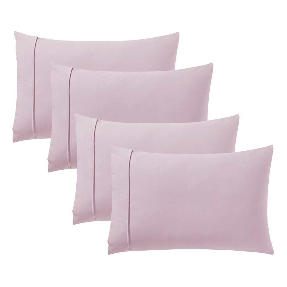 Sweet Home Collection Ultra Soft Solid Flannel Pillowcases (4-Pack)