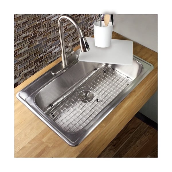 33 inch 18-Gauge Stainless Steel Drop-in Single Bowl Kitchen ...